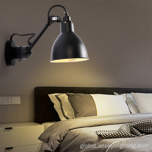  Black Metal Floor lamp Light arm shade adjustable black flexible wall lamp Manufactory